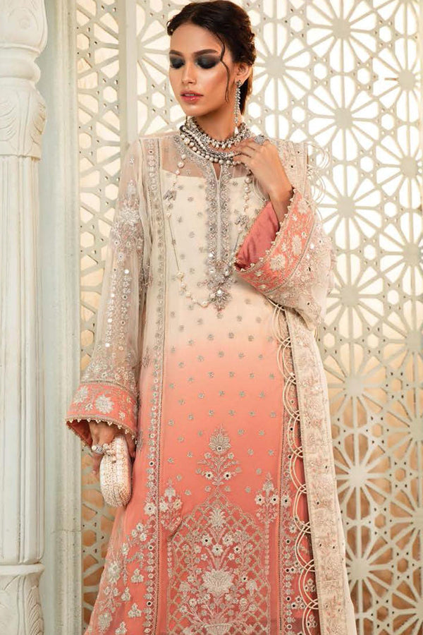 Maria B Embroidered Chiffon Unstitched 3 Piece MB22CU D8