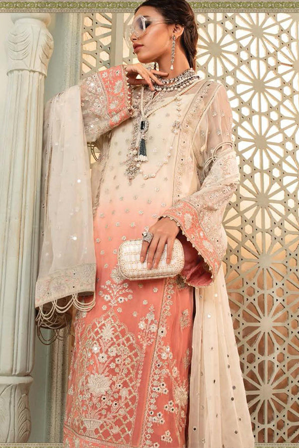 Maria B Embroidered Chiffon Unstitched 3 Piece MB22CU D8