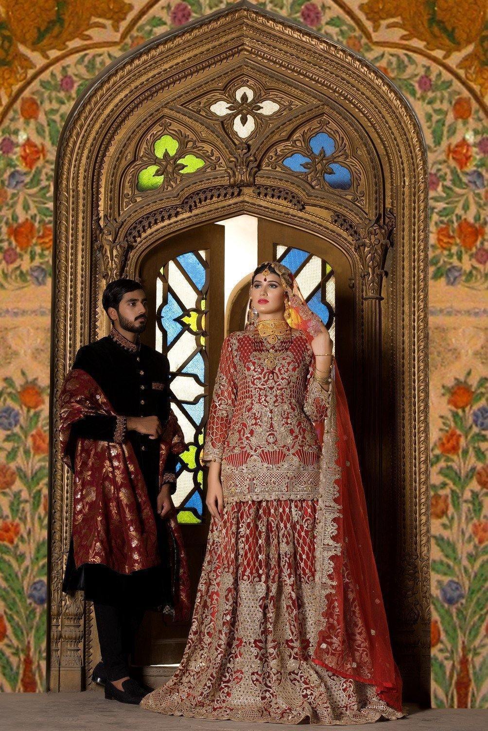 Maryum N Maria Embroidered Chiffon Handmade Sharara C-02