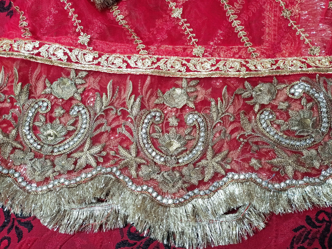 Heavy Embroided Fancy Bridal Duppata- UH-DUP1